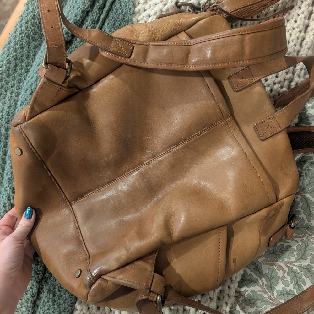 GENUINE LEATHER Azaria Luxe La Mère Original Backpack Diaper Bag - Picture 5 of 6